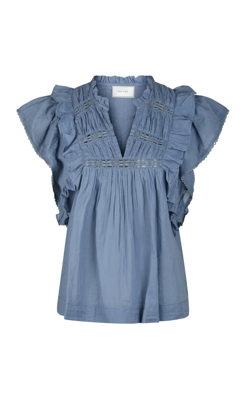 Neo Noir Top - Jayla - Smoke Blue