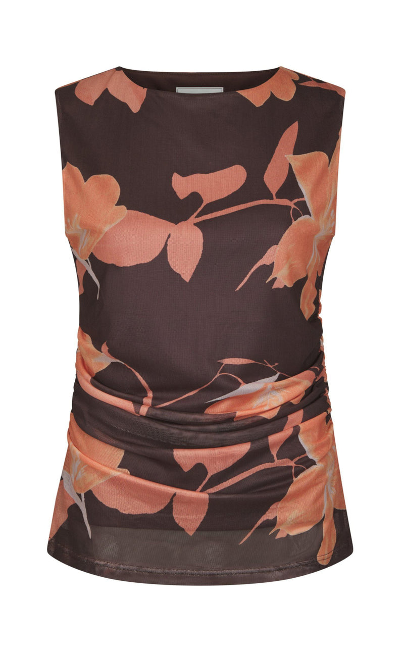Neo Noir Top - Liblana Flower - Brown
