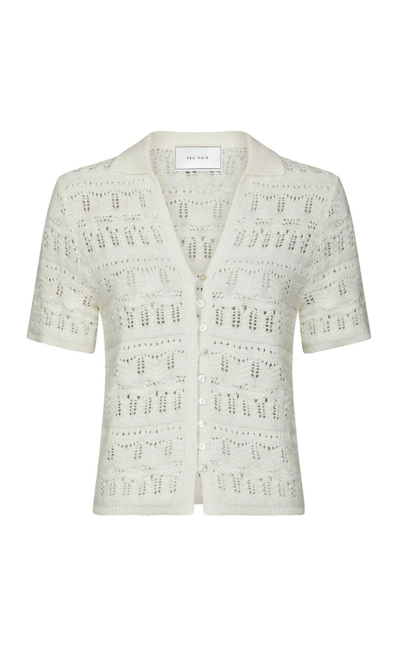 Neo Noir Top - Marisini Stich Polo - Off White