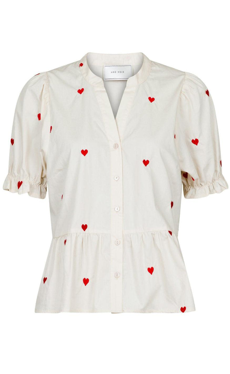 Neo Noir Top - Savy Hearts - Creme