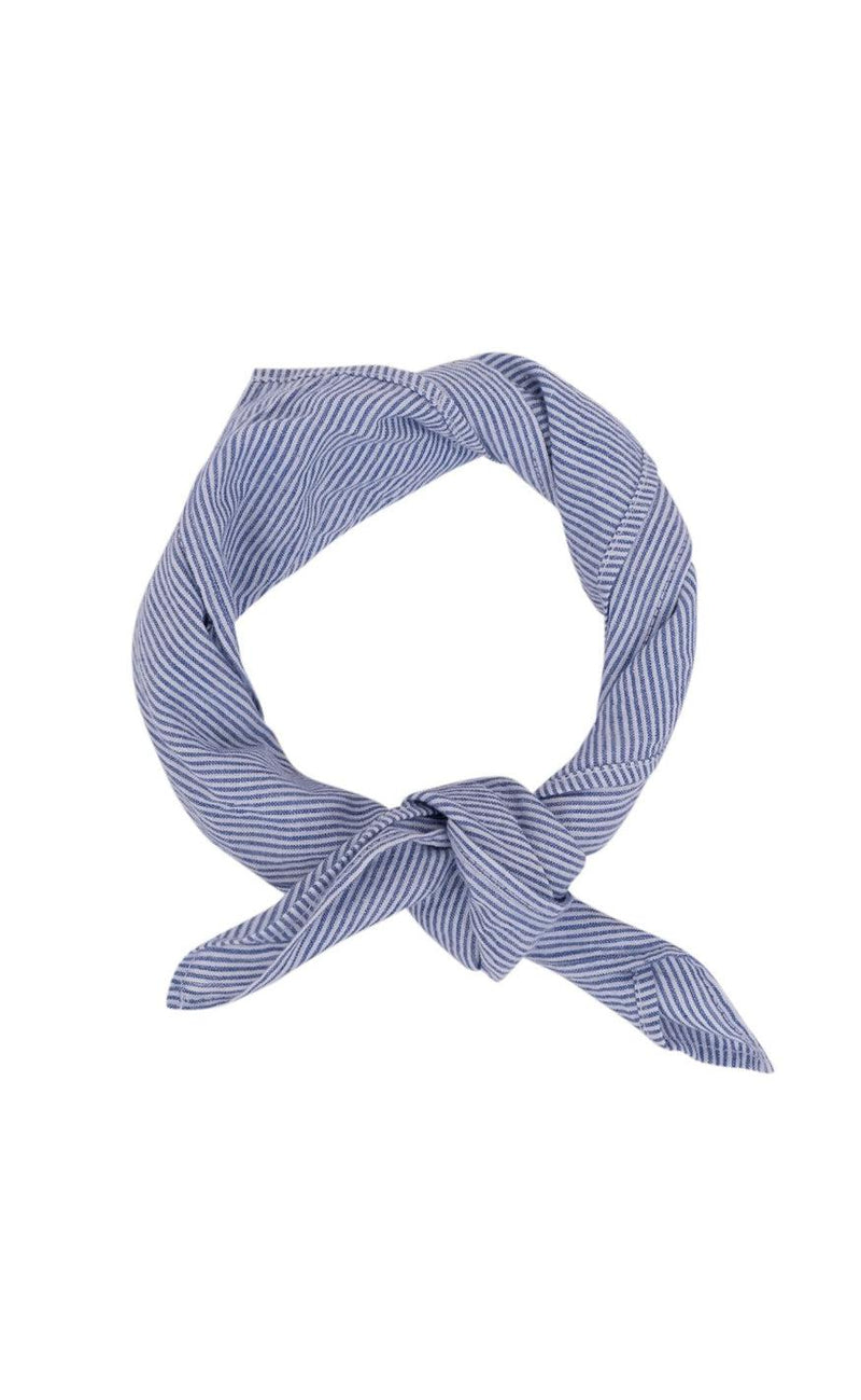 Neo Noir Tørklæde - Goldie Mini Stripe - Blue