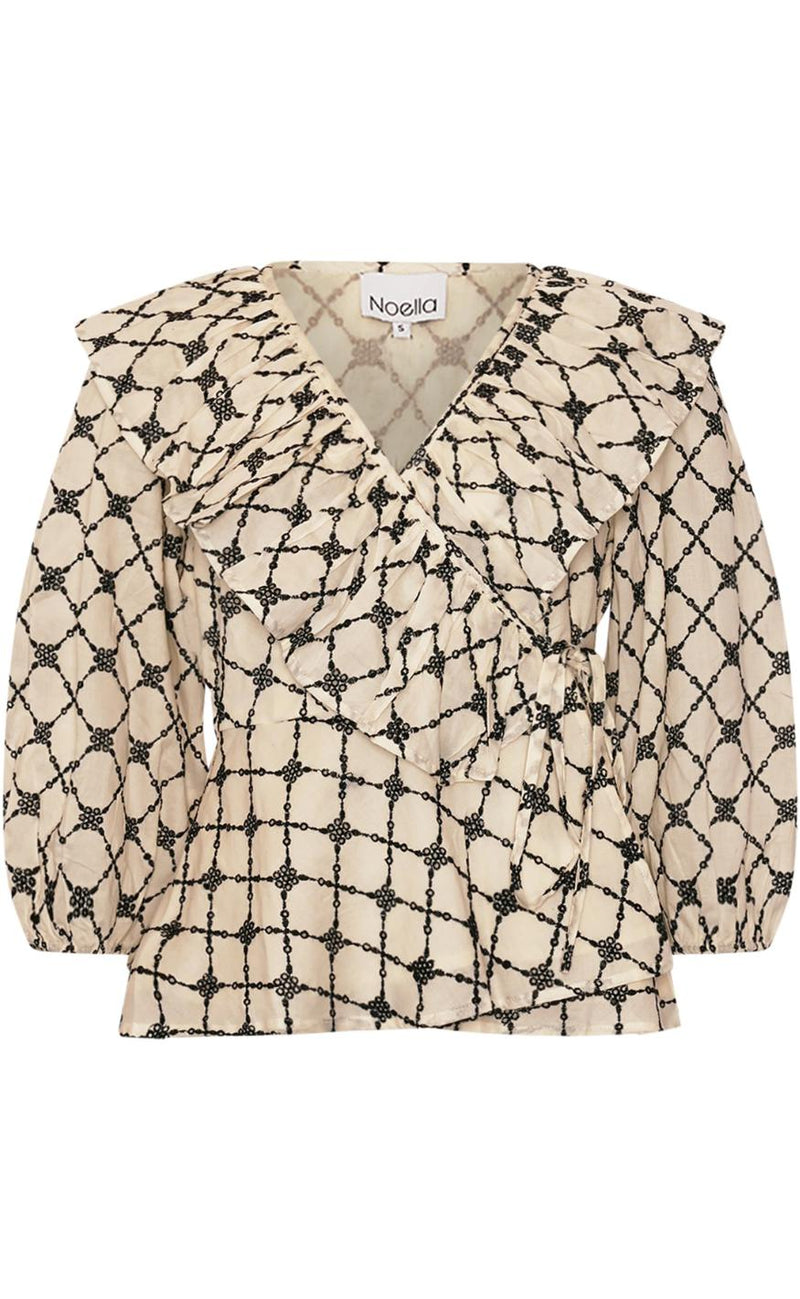Noella Bluse - Kolina - Ivory Black