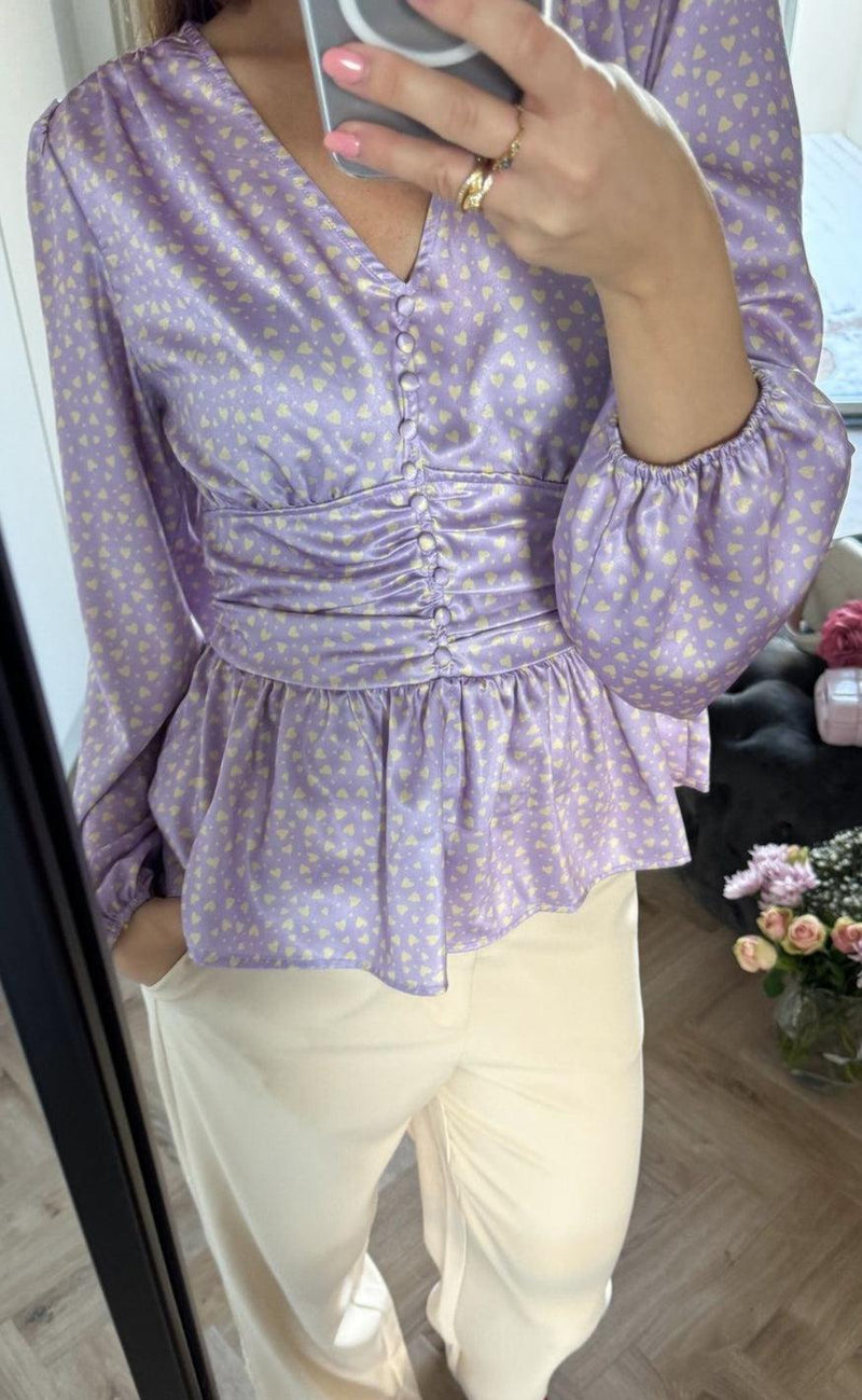 Noella Bluse - Ryder - Lavender Heart