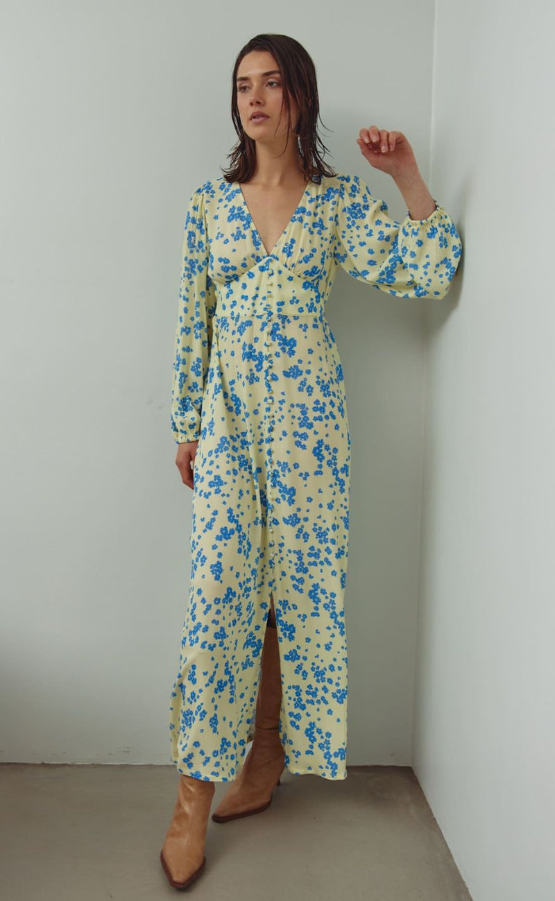 Noella Kjole - Lilith Maxi - Deja Yellow Print