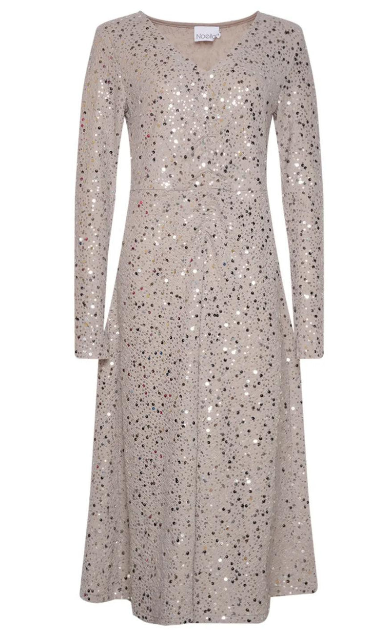 Noella Kjole - Verona Midi - Grey W. Silver