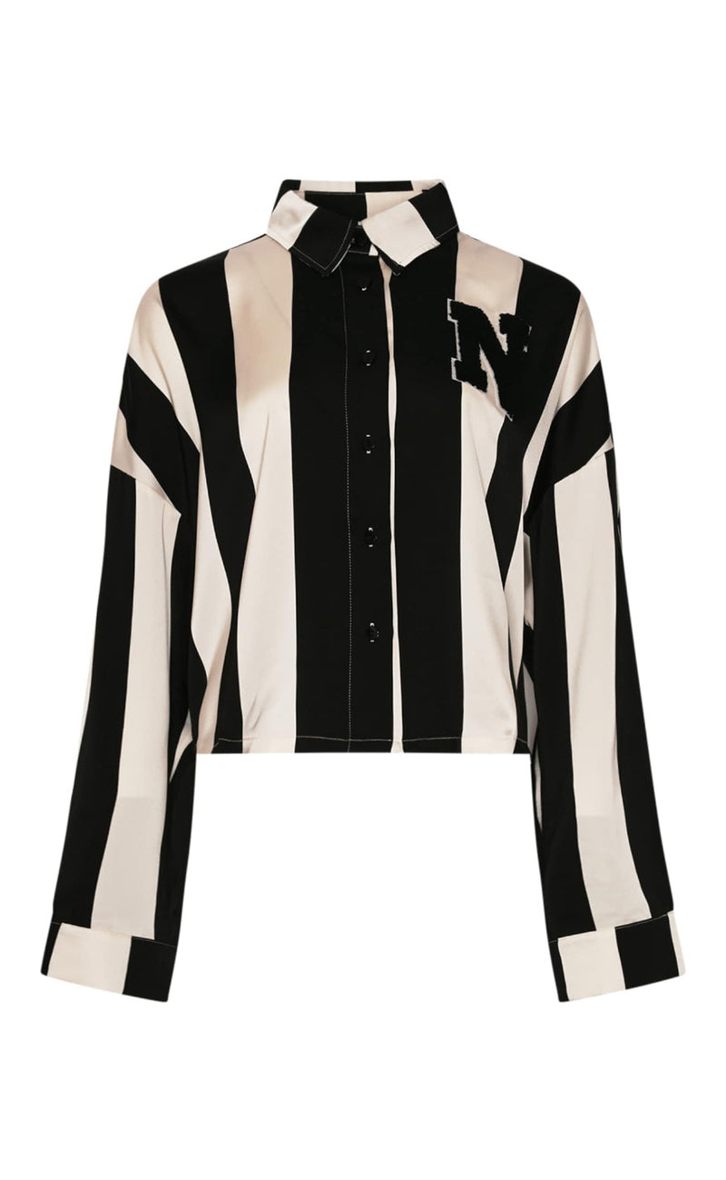 Noella Skjorte - Liara - Black Ivory Stripe