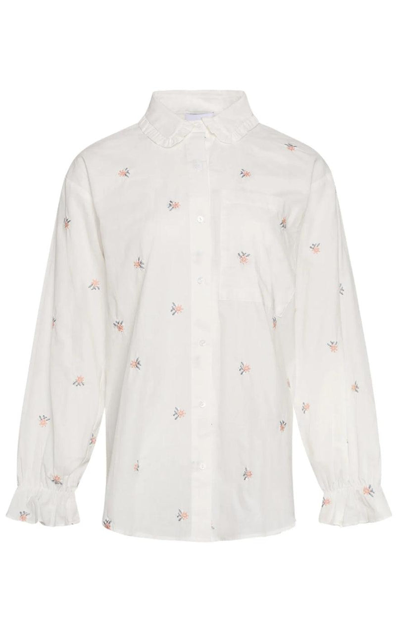 Noella Skjorte - Roberta - White Embroidery