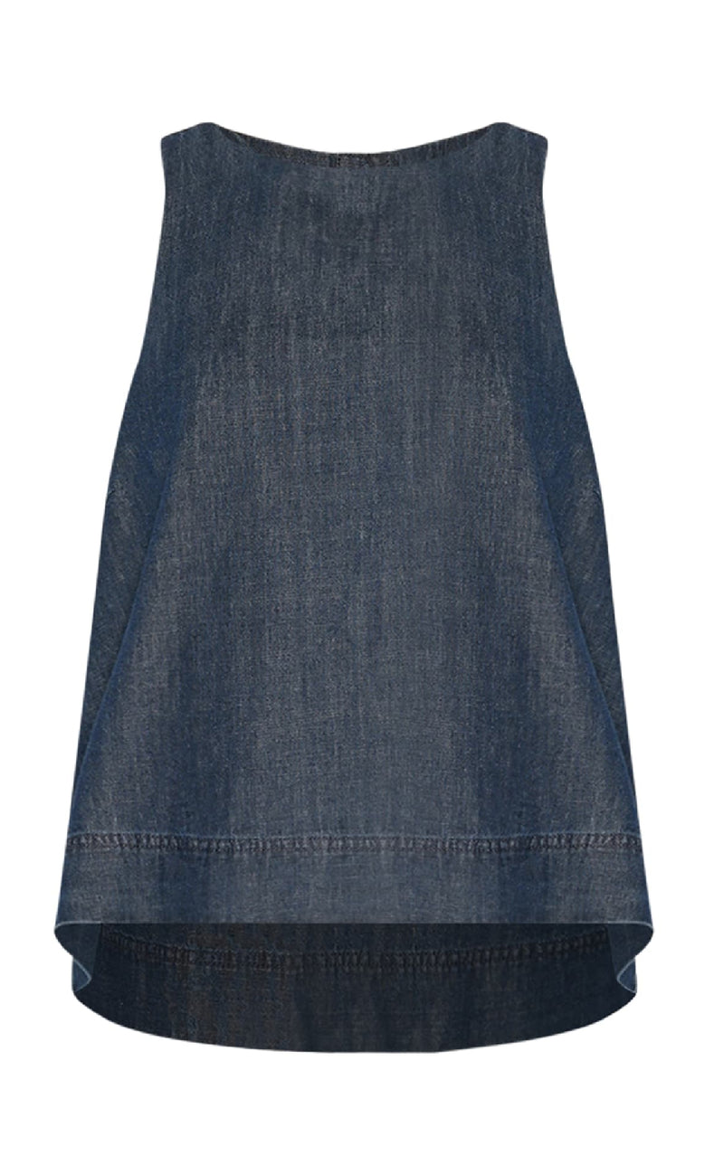 Noella Top - Lindsey - Medium Blue Wash