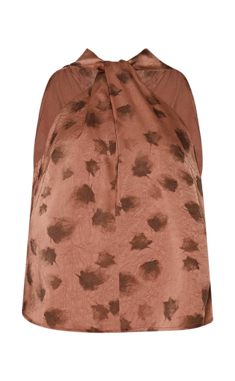 Noella Top - Lucinda - Cosette Rust Print