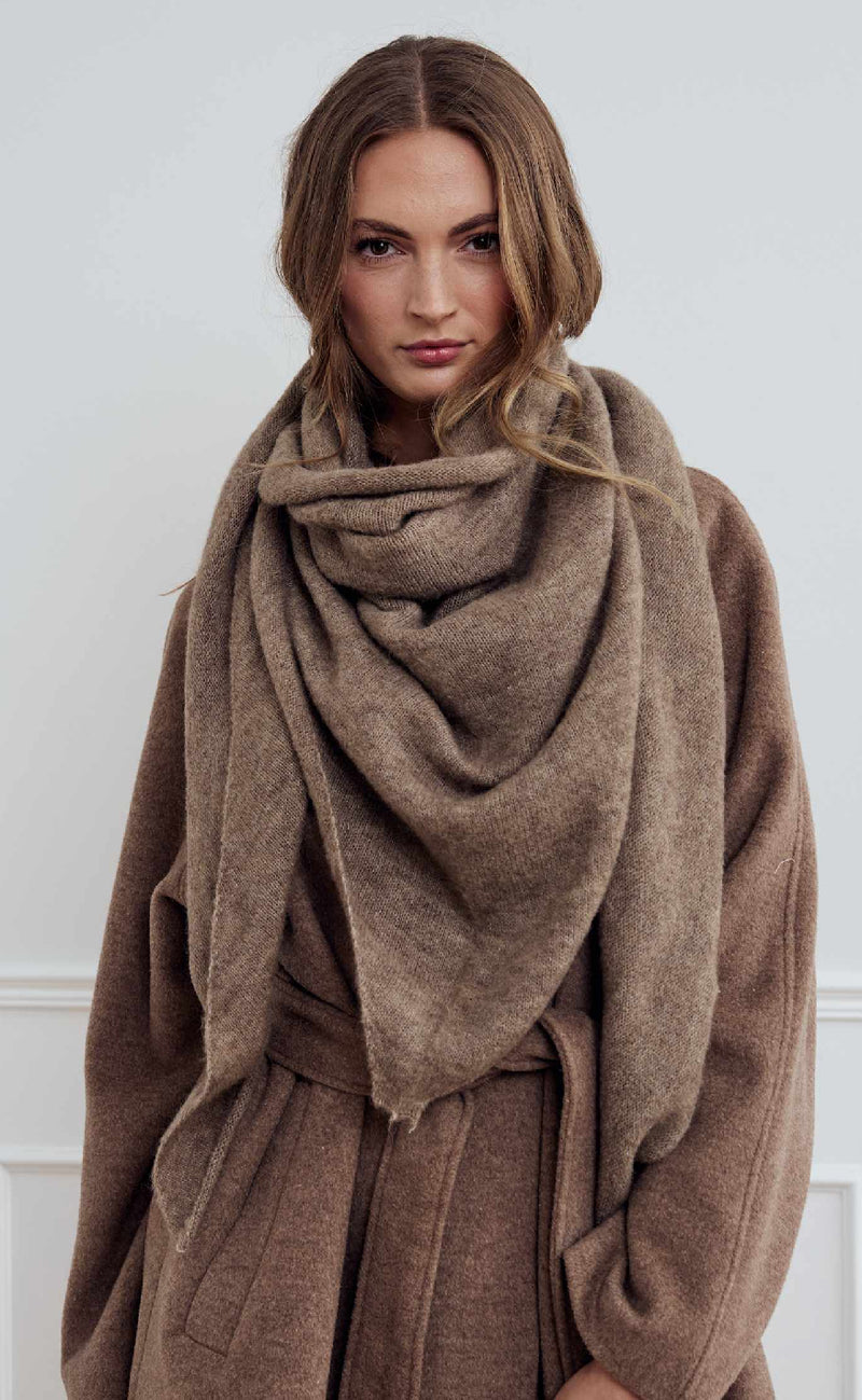 Noella Tørklæde - Loena - Brown Melange