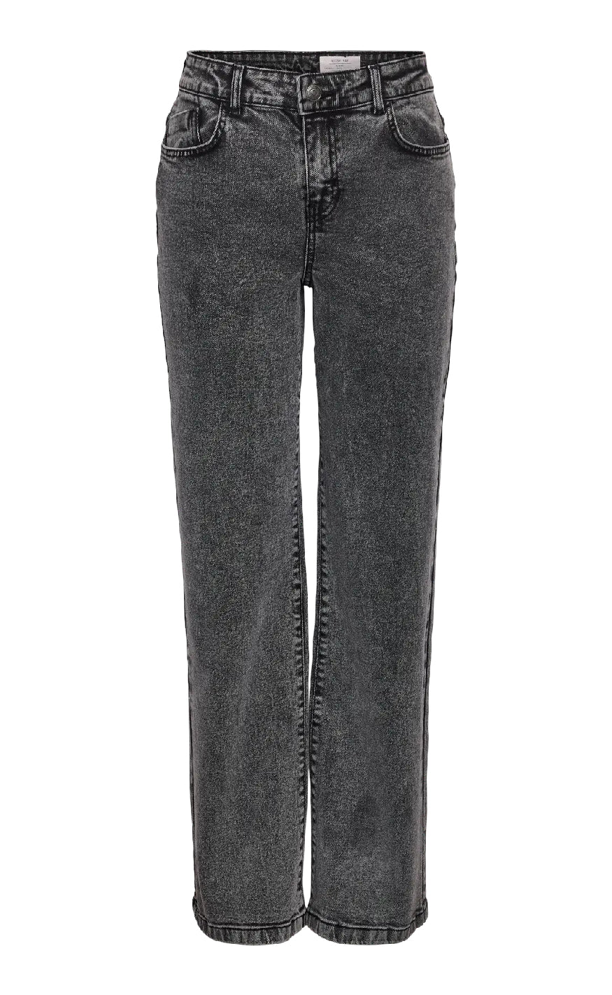 Noisy May Bukser - Yolanda NW Wide - Dark Grey Denim