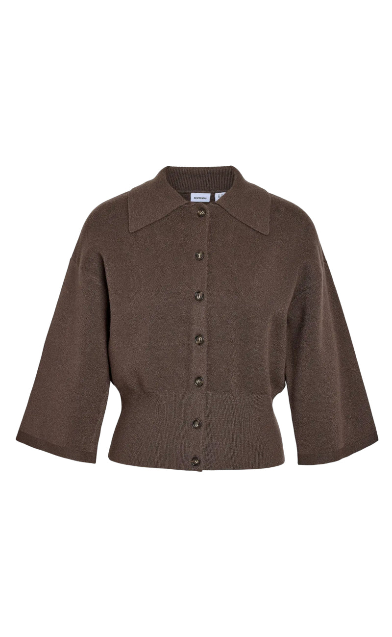 Noisy May Cardigan - Shyla 3/4 - Chocolate Brown