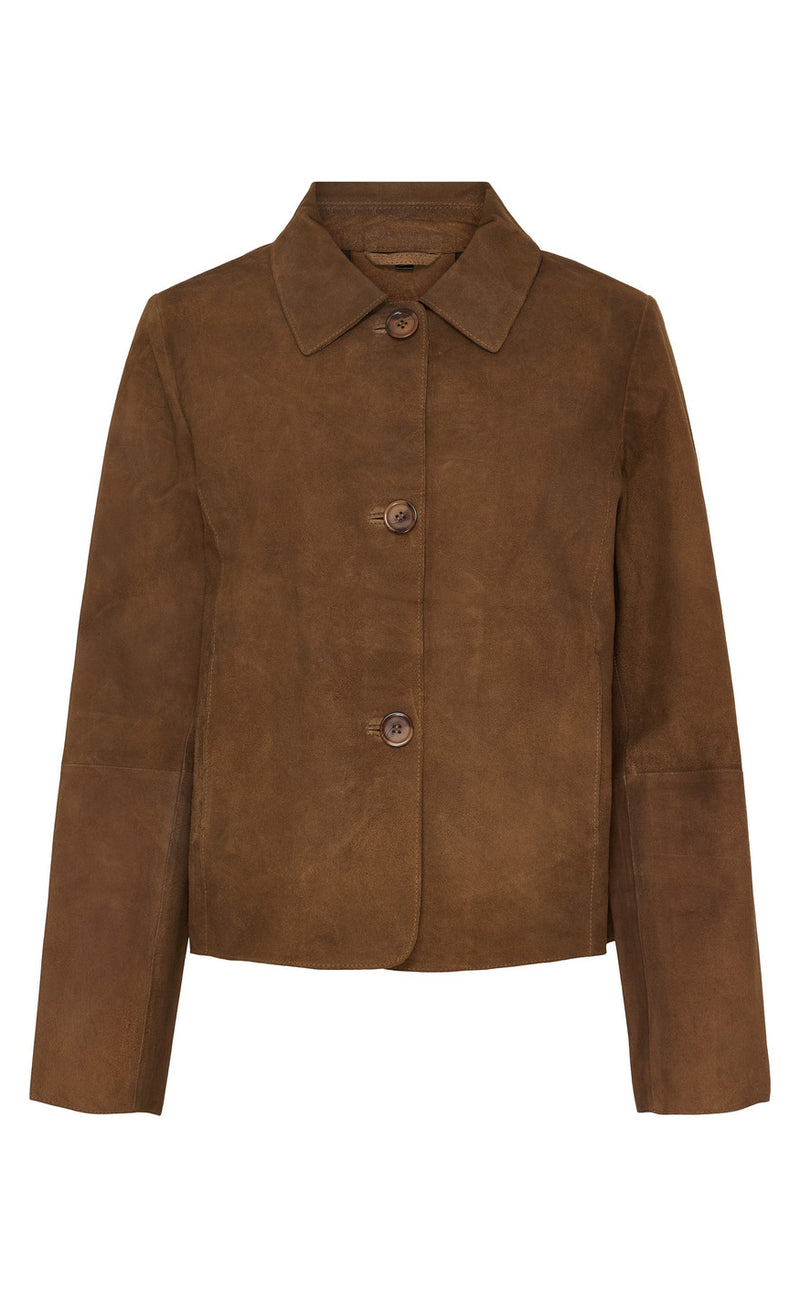 Notyz Jakke - Rome Bonded Suede - Hazelnut