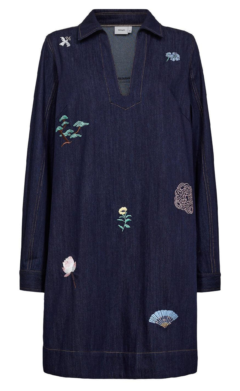 Nümph Kjole - Chiku - Dark Blue Denim