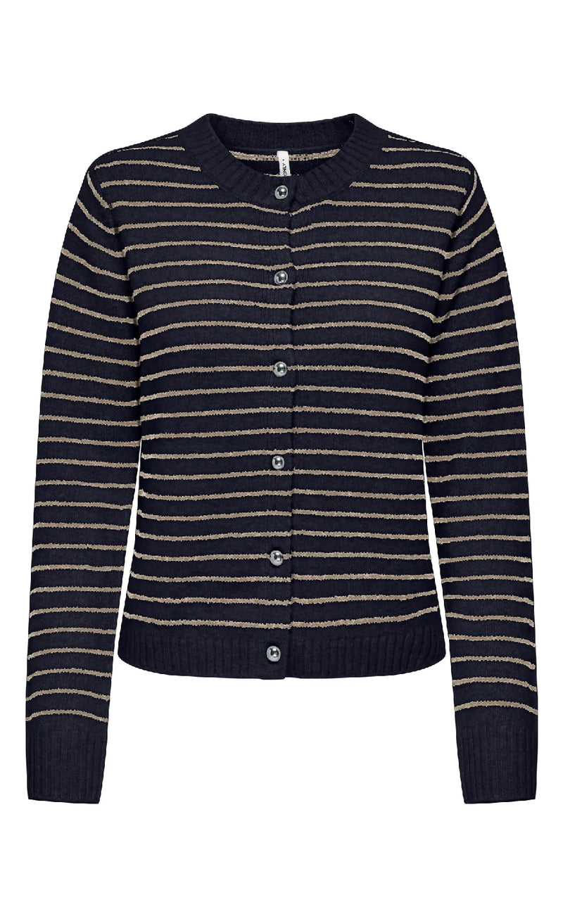 ONLY Cardigan - Chester LS - Night Sky Humus/Mel/Silver Button
