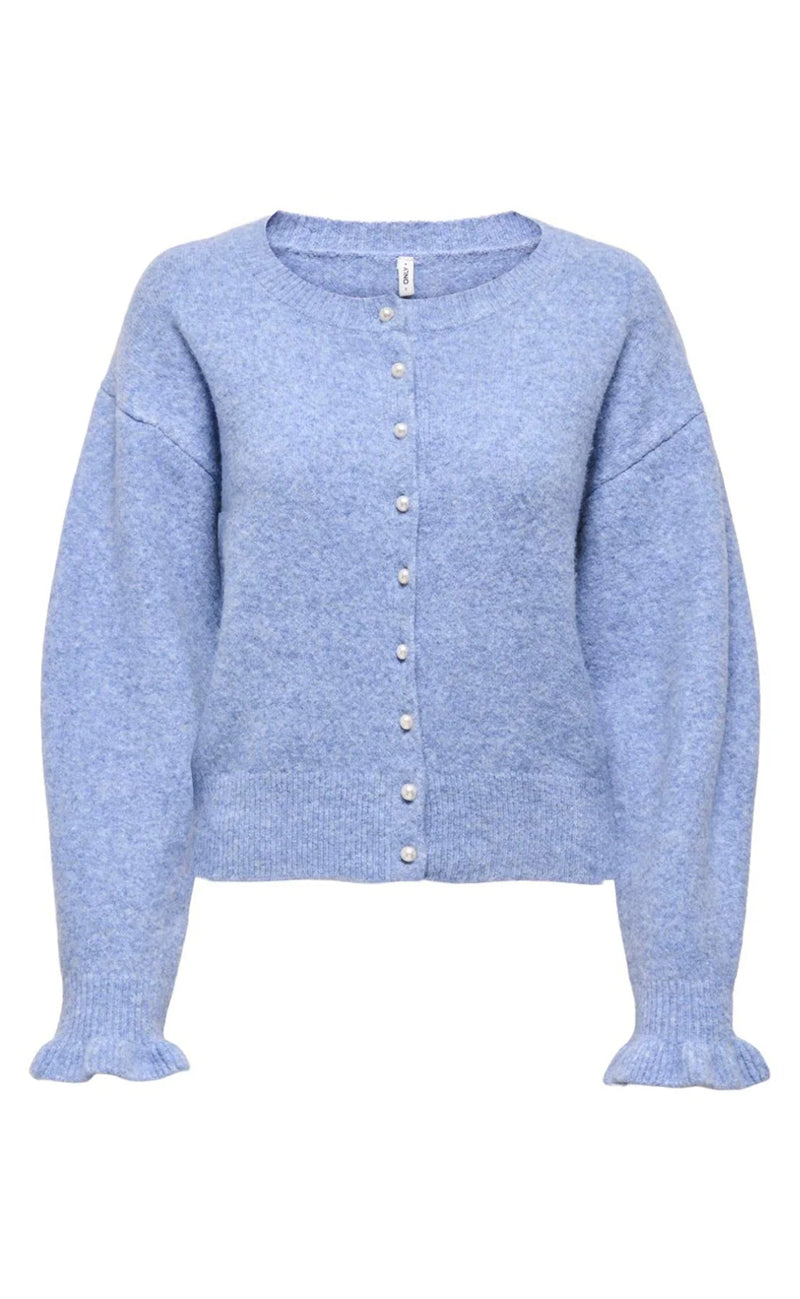 ONLY Cardigan - Rima - Ultramarine Melange/Pearl button