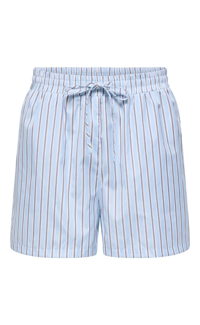 ONLY Shorts - Loris - Chambray Blue W. Bright White/Black
