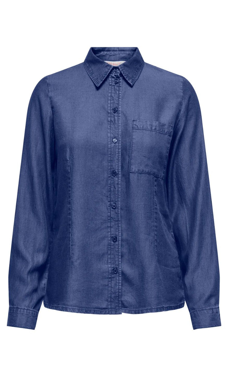 ONLY Skjorte - Charis - Dark Blue Denim