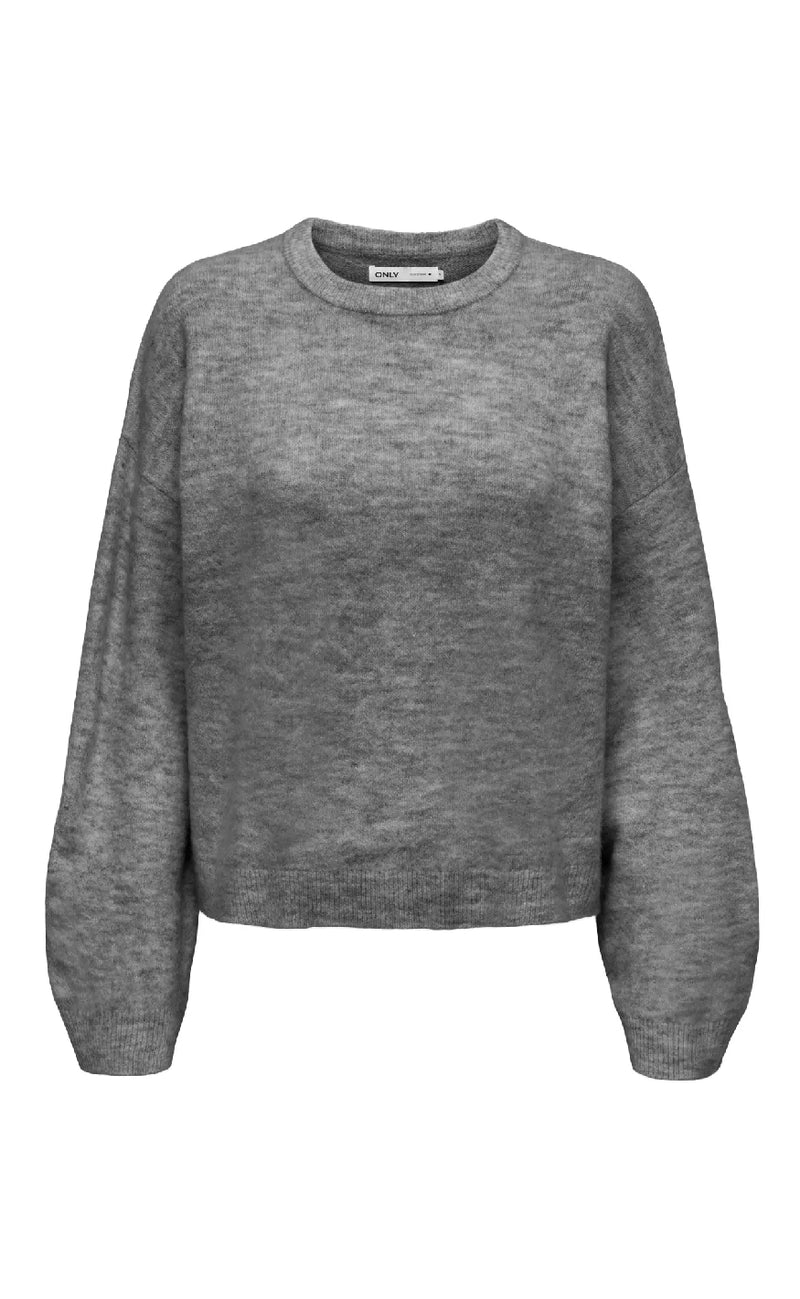 ONLY Striktrøje - Simoni - Medium Grey Melange