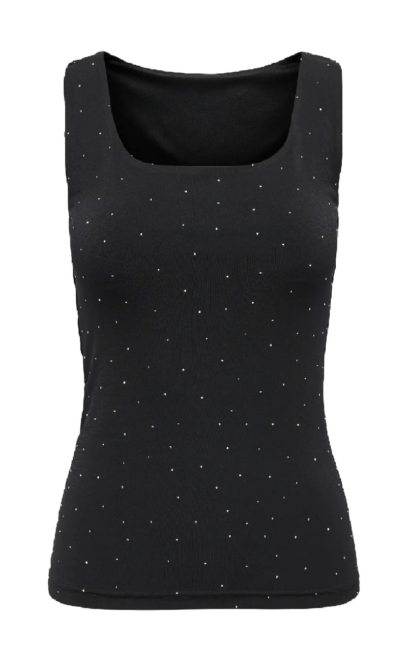 ONLY Top - Zita Ea - Black Silver Rhinstones