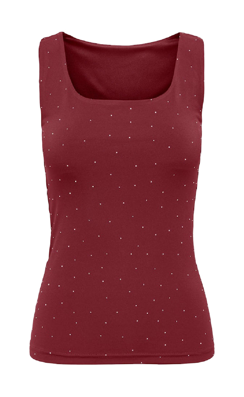 ONLY Top - Zita Ea - Carbernet Silver Rhinstones