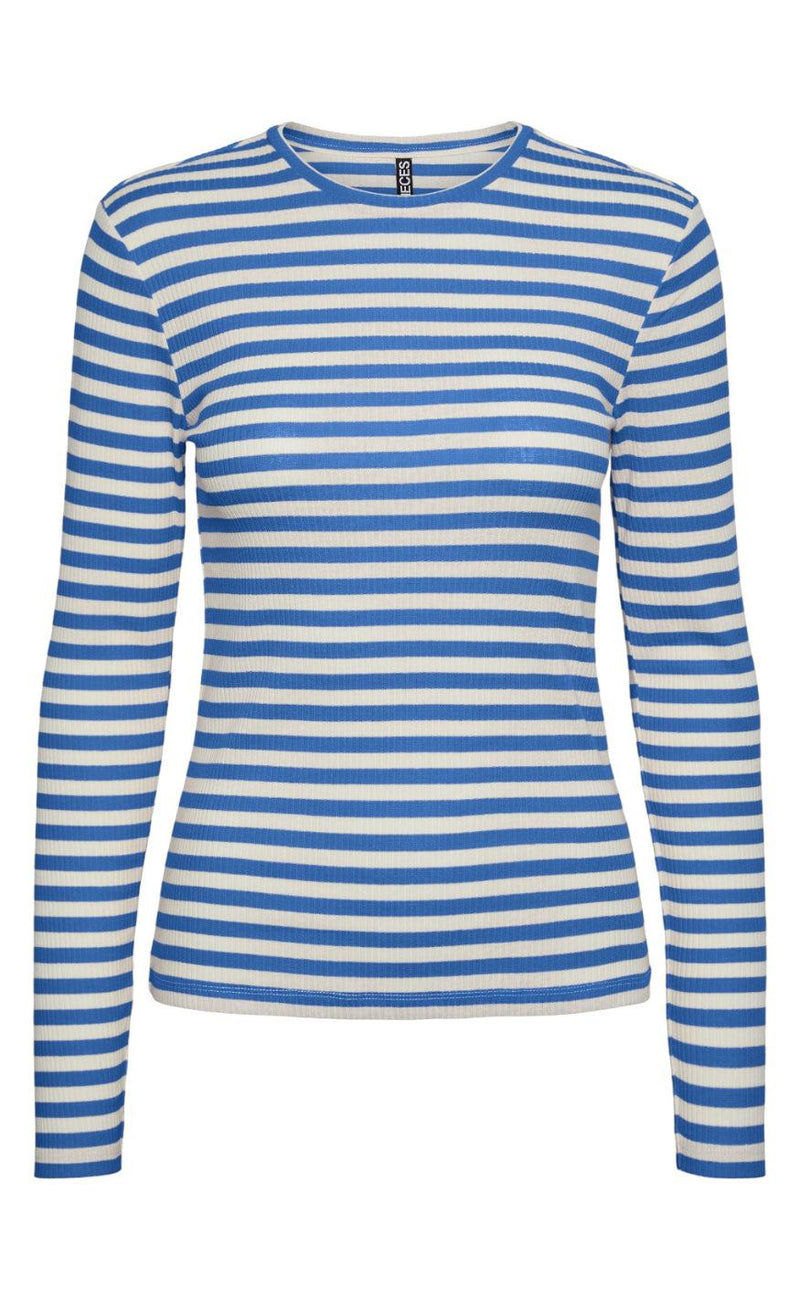 PIECES Bluse - Ruka - French Blue/Cloud Dancer