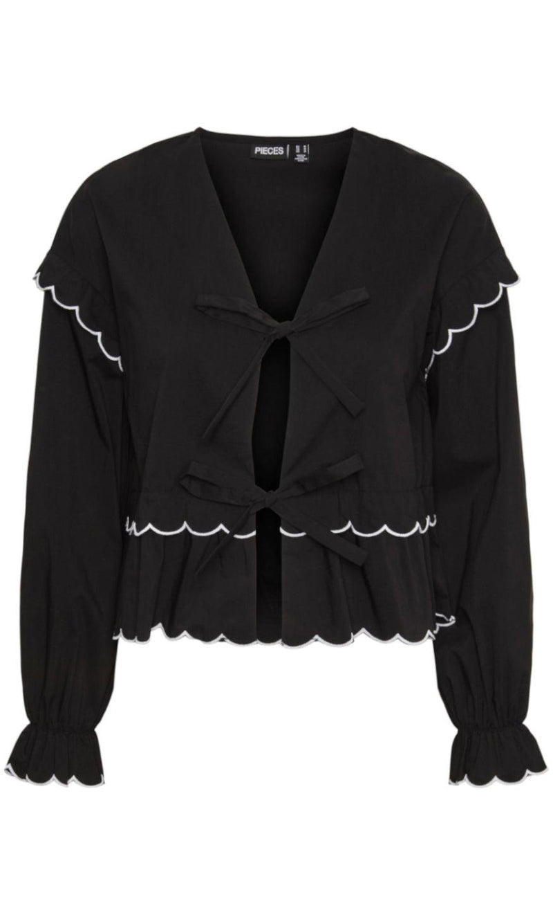 PIECES Top - Luna - Black
