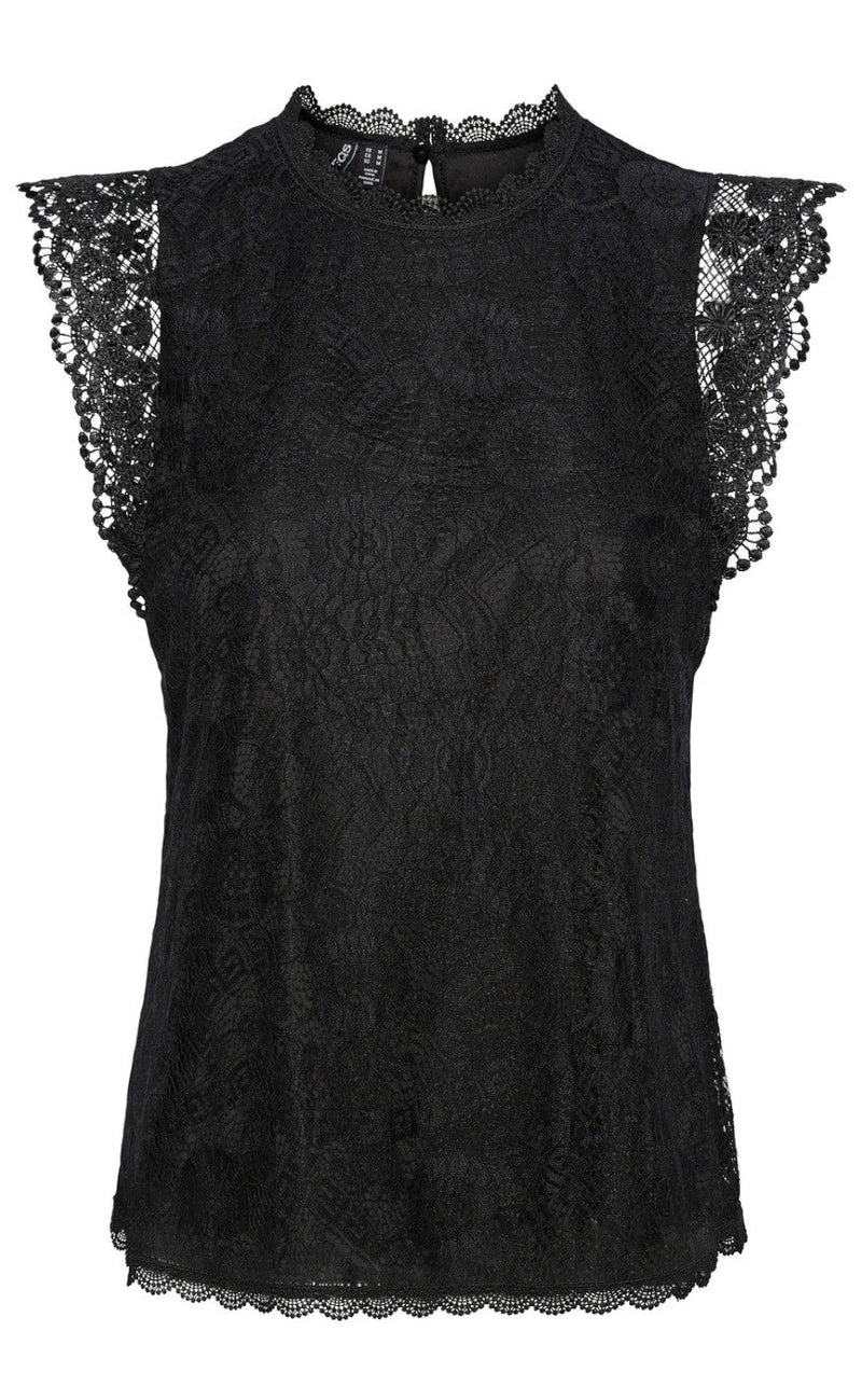 PIECES Top - Olline - Black