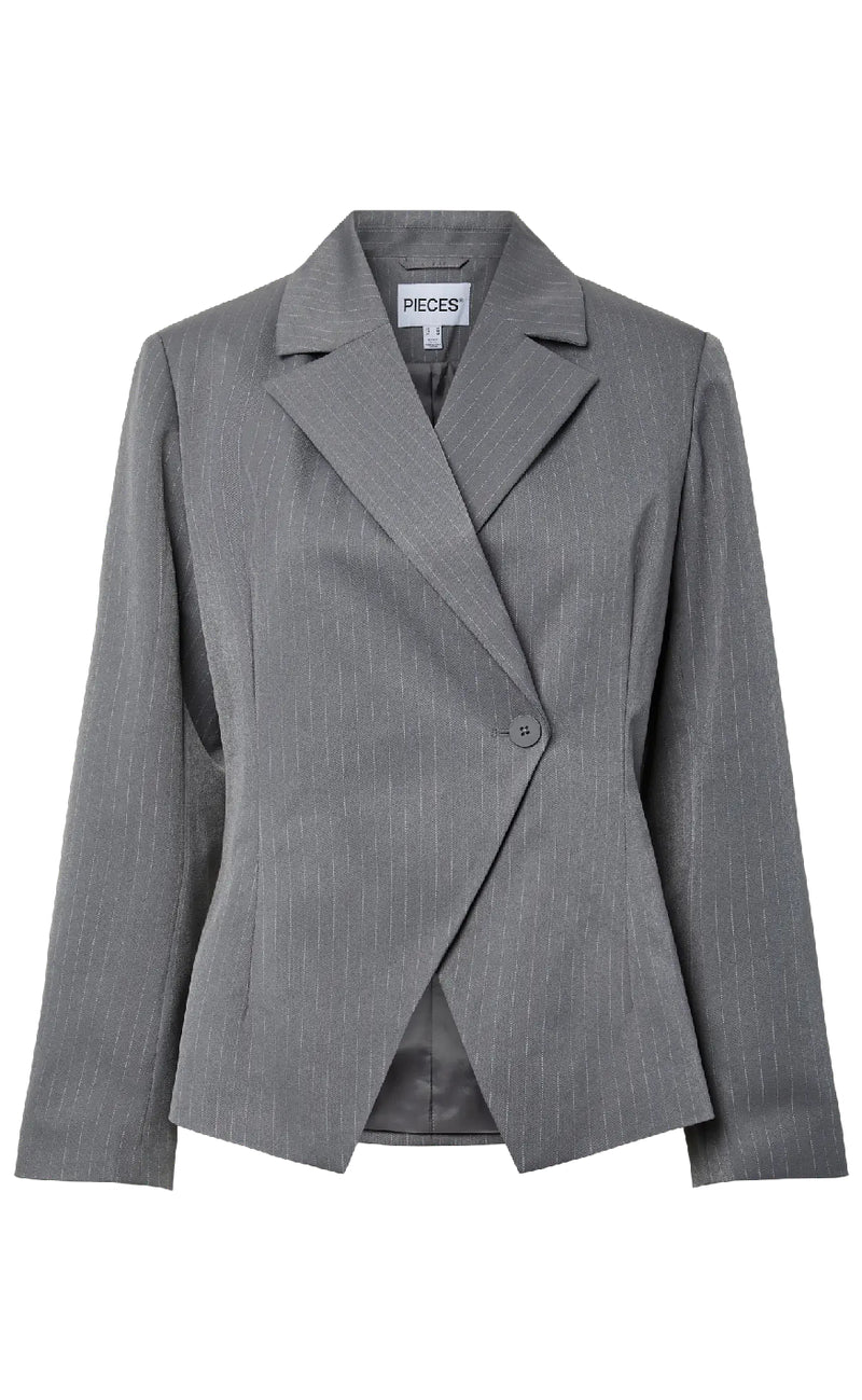 Pieces Blazer - Falka - Grey Pinstripe
