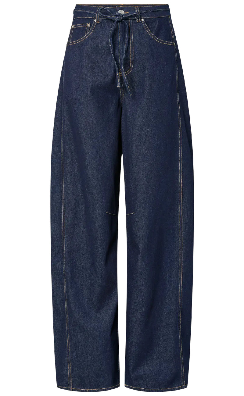 Pieces Bukser - Fenna - Dark Blue Denim