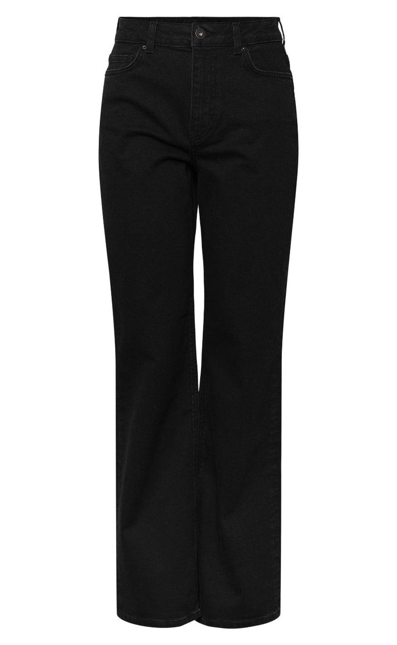 Pieces Bukser - Holly Wide - Black Denim