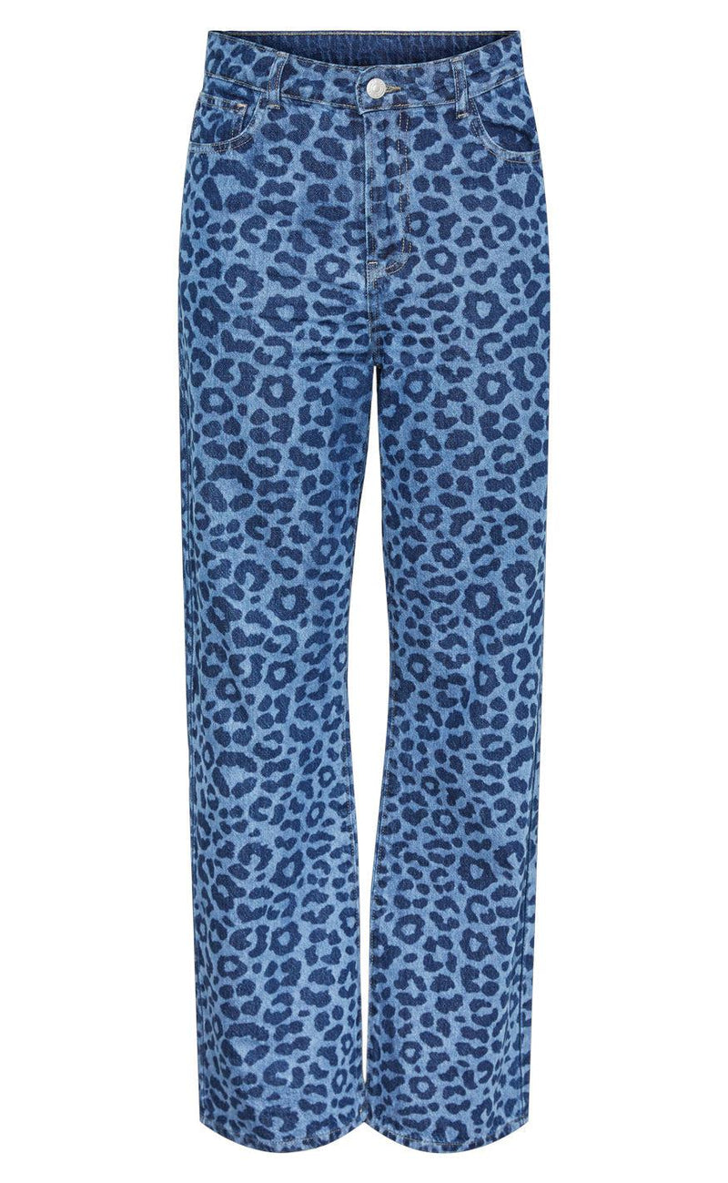 Pieces Bukser - Nova - Dark Blue Denim Leo