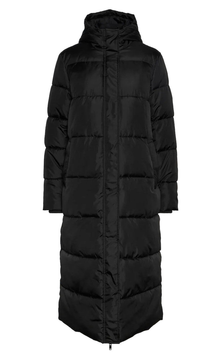 Pcmaddie Long Puffer Jacket Black