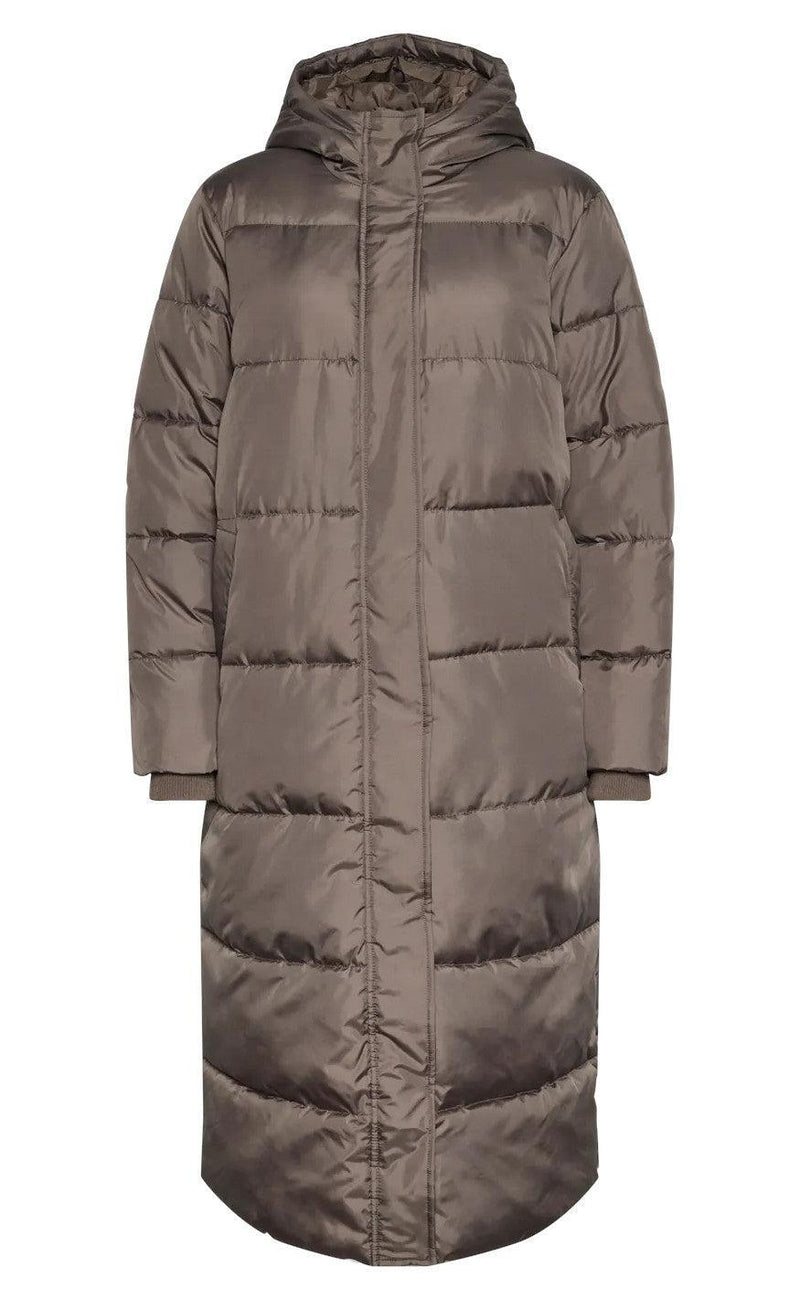 Pieces Jakke - Maddie Long Puffer - Morel