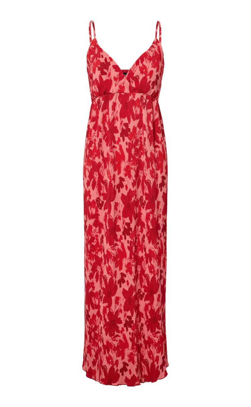 Pieces Kjole - Flora - Adrenaline Rush/Red Tone Flowers