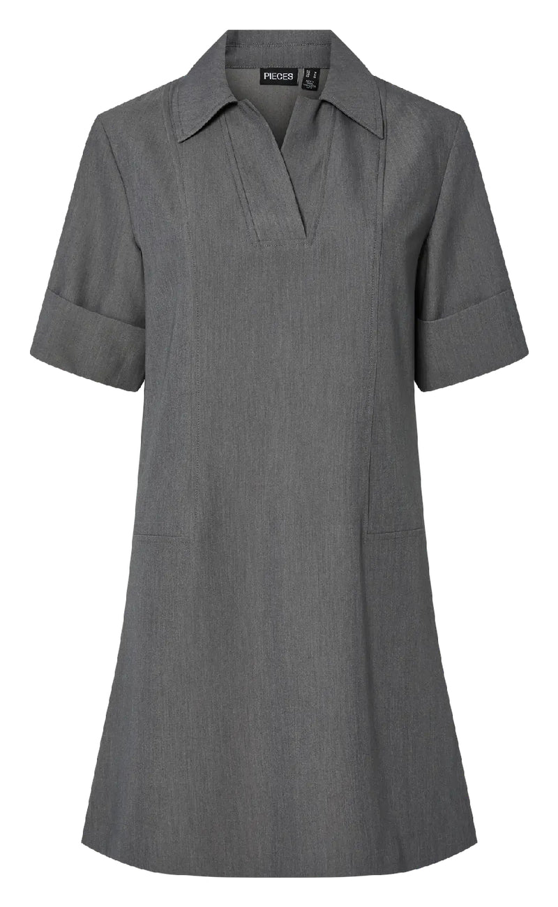 Pieces Kjole - Frida - Medium Grey Melange
