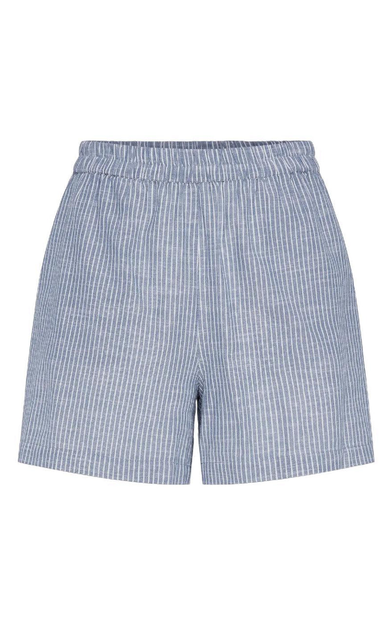 Pieces Shorts - Apia - Coronet Blue/Bright White