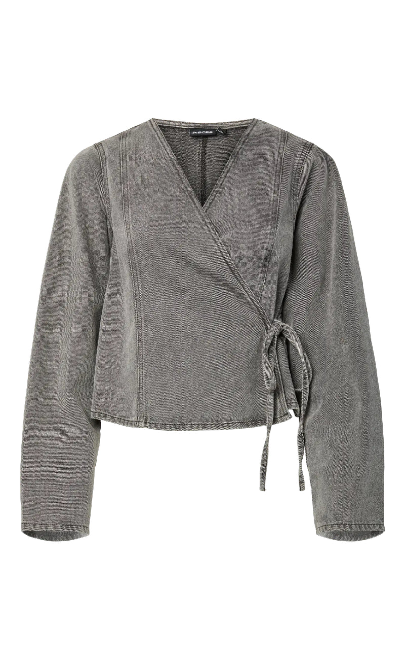 Pieces Skjorte - Fenna - Grey Denim