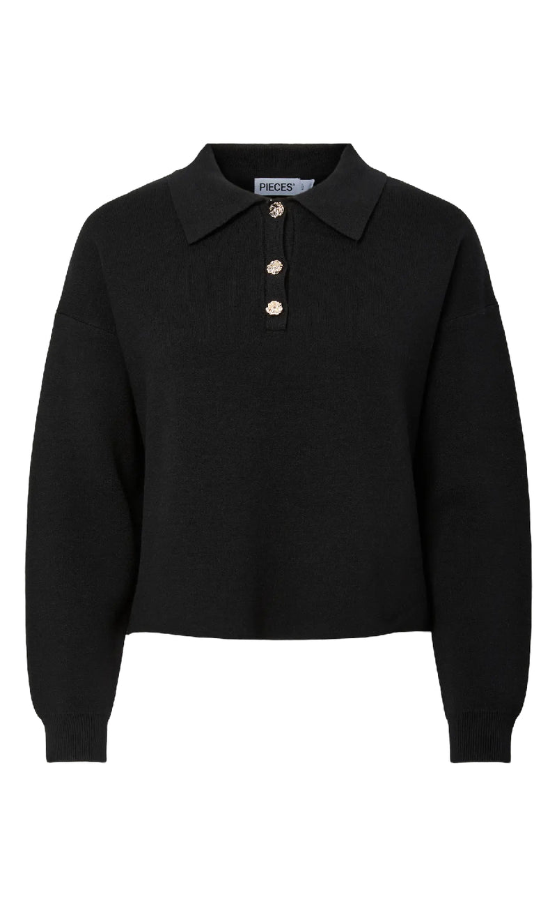Pieces Strik - Jassy - Black