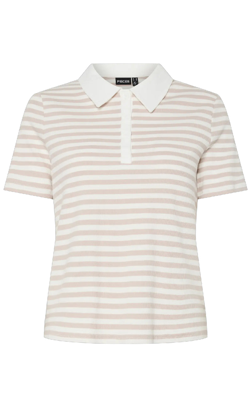 Pieces Top - Donna - Silver Gray/Cloud Dancer