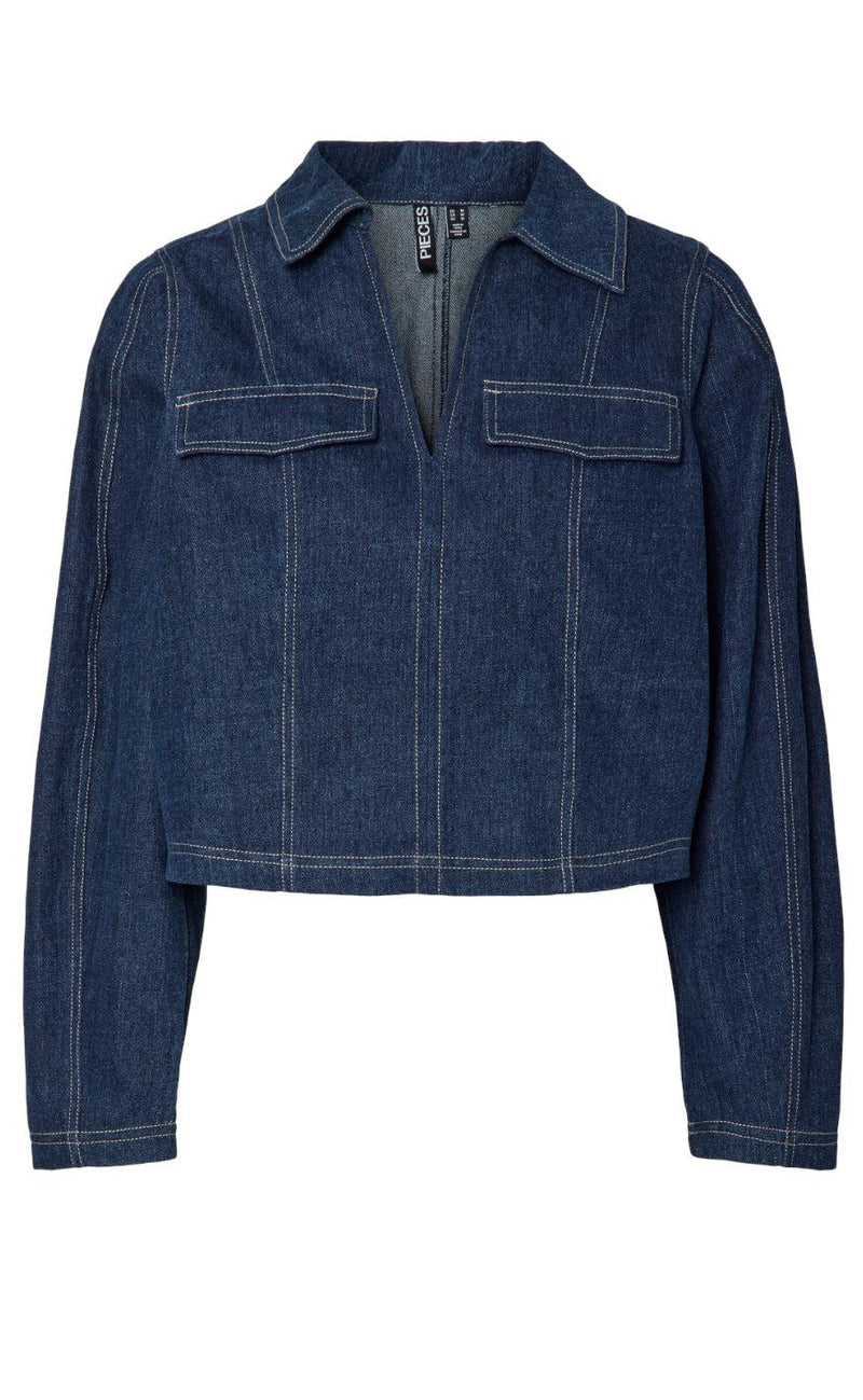Pieces Top - Fabia - Dark Blue Denim