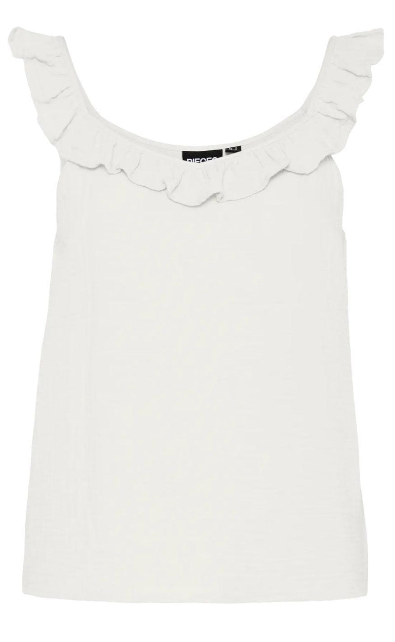 Pieces Top - Sastina - Cloud Dancer