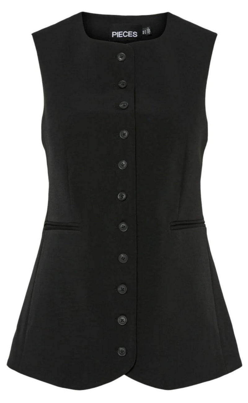 Pieces Vest - Kamil - Black