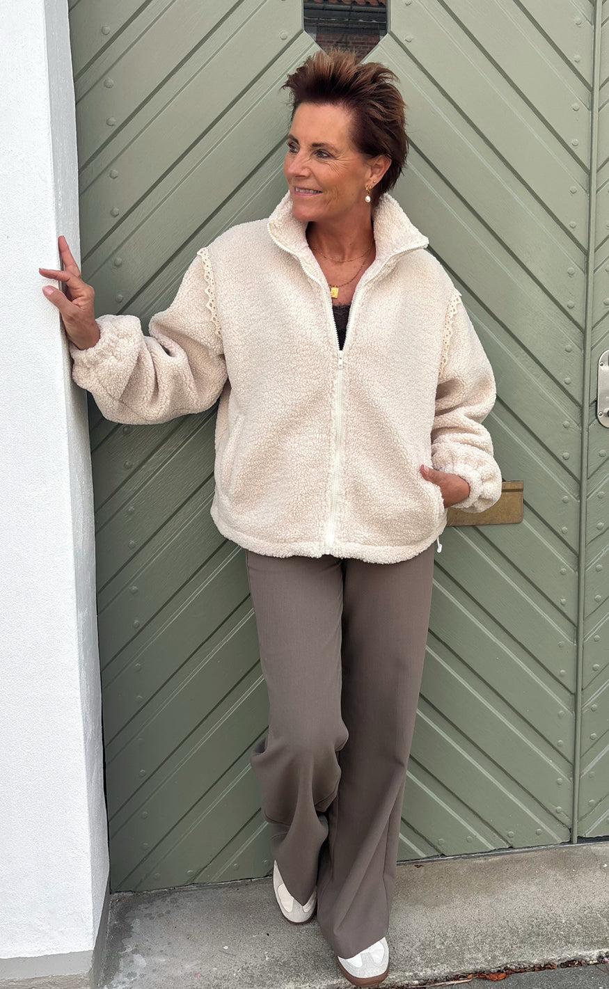 Say INA Copenhagen Fleece Jakke - Fia - Off White