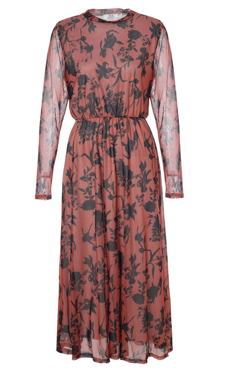Say INA Copenhagen Kjole - Claura - Brown Leaf
