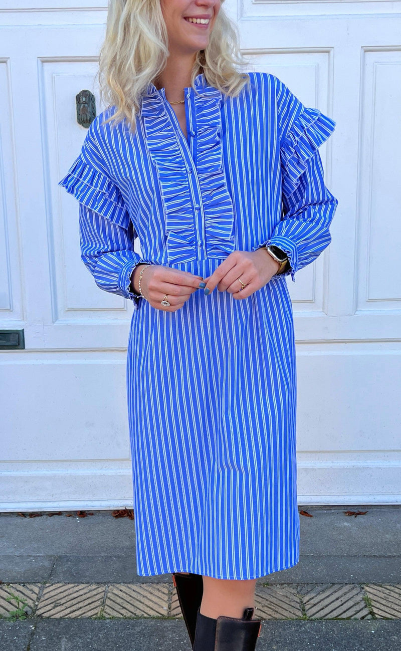Say INA Copenhagen Kjole - Emilie - Dark Blue Striped