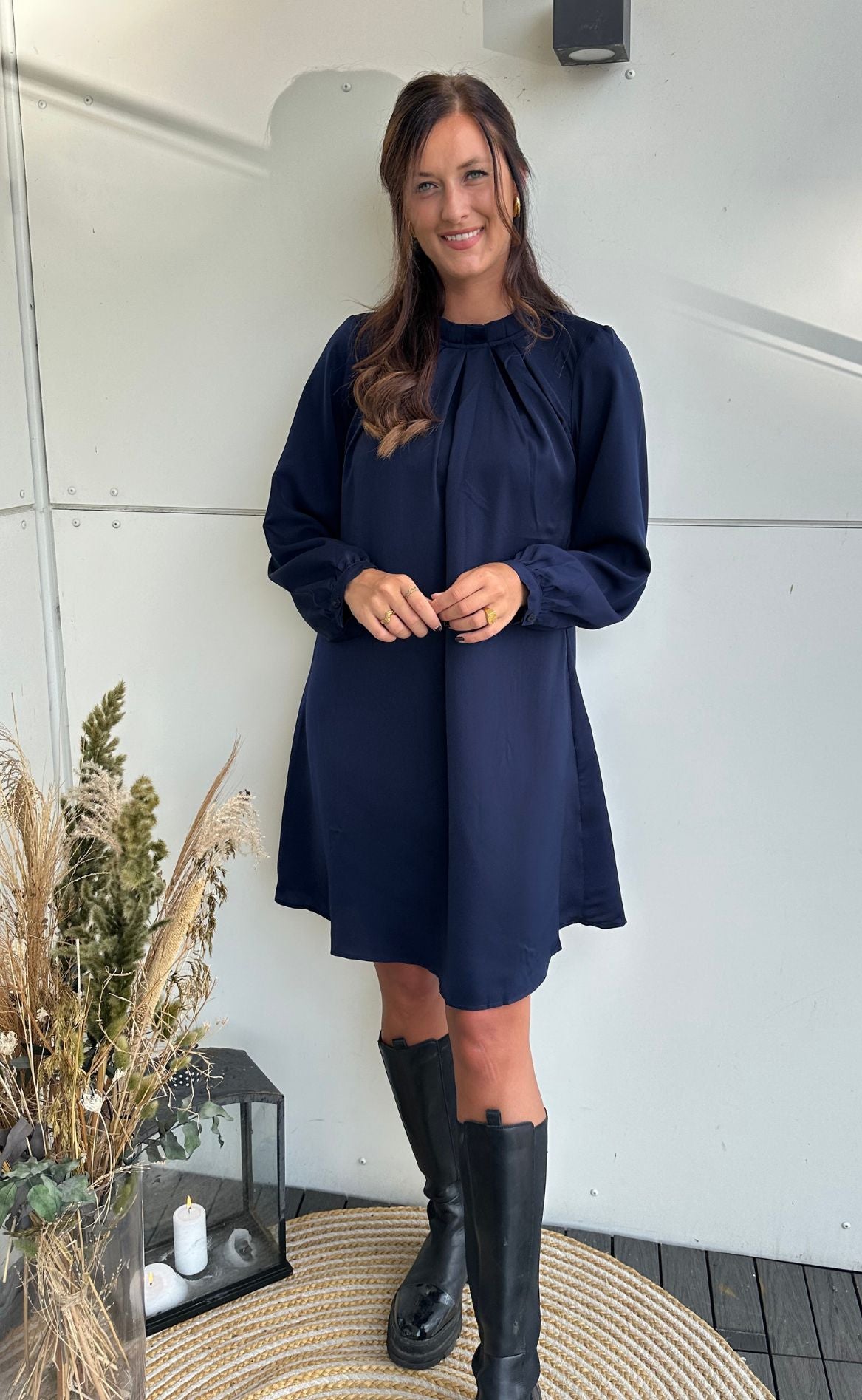 Say INA Copenhagen Kjole - Hazel - Navy Blue