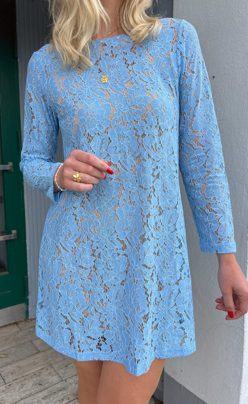 Say INA Copenhagen Kjole - Mette Lace - Light Blue