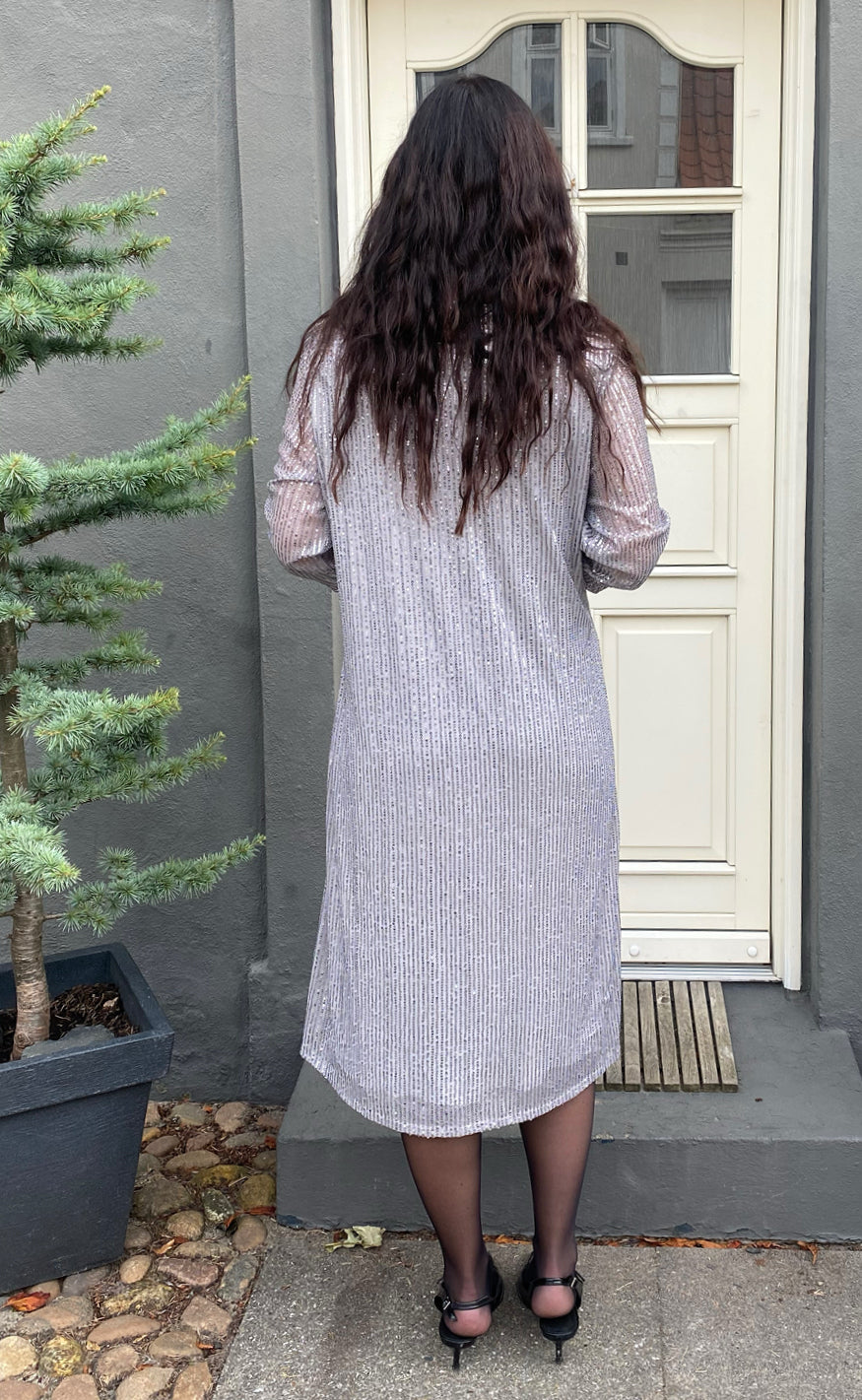 Say INA Copenhagen Kjole - Stine - Silver Sequin