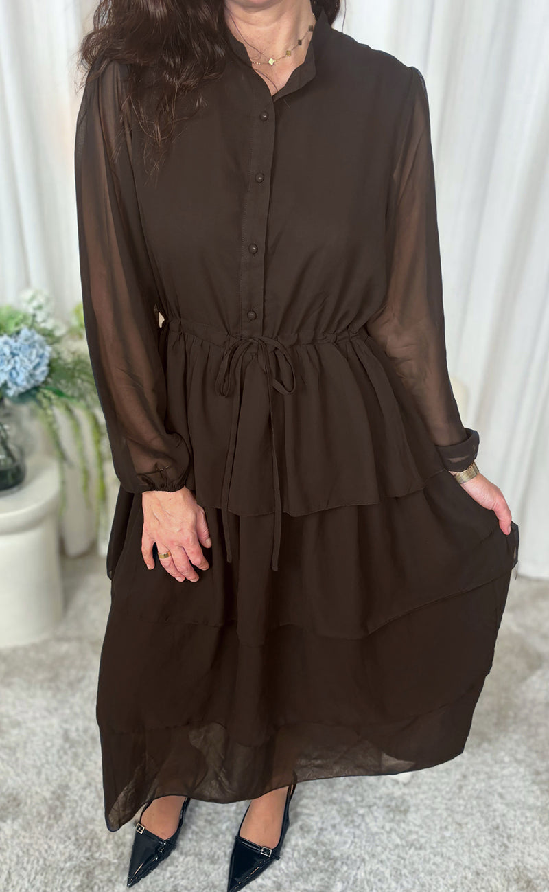 Say INA Copenhagen Kjole - Victoria - Dark Brown